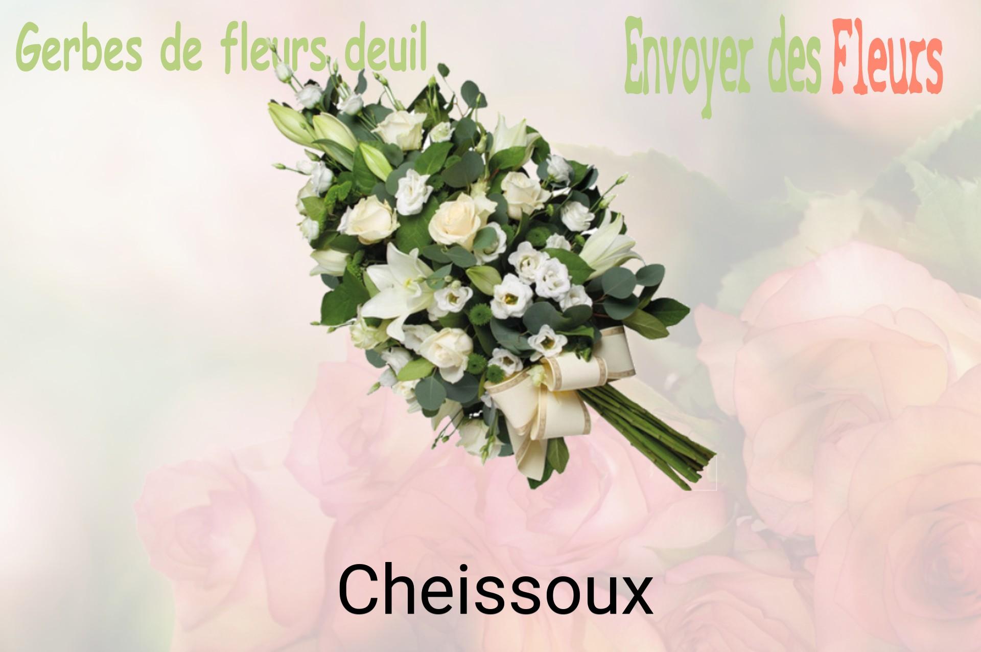 Gerbe de fleurs de deuil livrée à Cheissoux